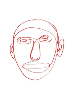 Sketch of a portrait of a man
