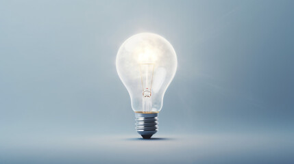 Light bulb on a white background concept light