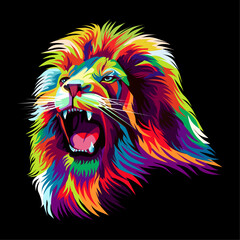 lion head illustration