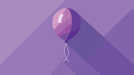Icon Violet Balloon Flat Vector