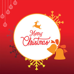 christmas greeting card with snowflakes