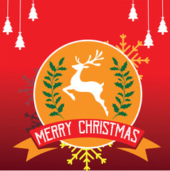 christmas card with christmas tree