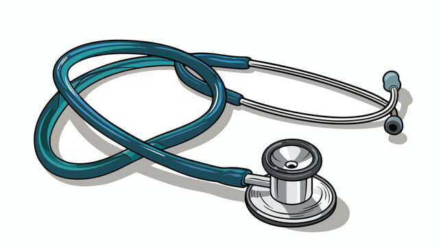 Medical stethoscope stock vector illustration.