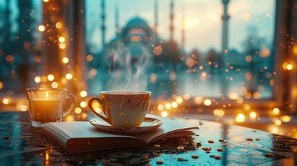 christmas lights in the window