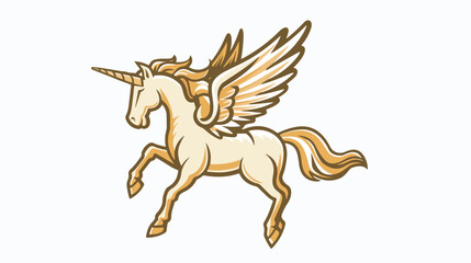 Pegasus vector logo template.