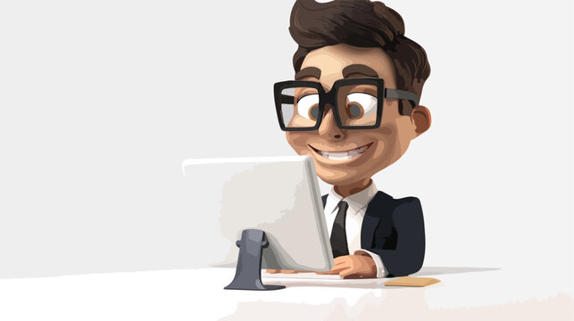 3d illustration cartoon character businessman