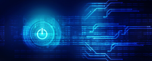 2d illustration power sign symbol