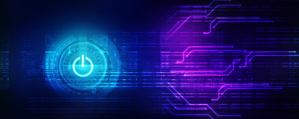 2d illustration power sign symbol