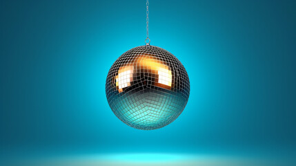 Mirror disco ball isolated on the background
