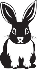 Fototapeta na wymiar Vector Illustration, White Background, Silhouettes Of Easter Bunnies, Rabbits Silhouettes For Design Use, Easter Bunny Silhouettes Rabbit