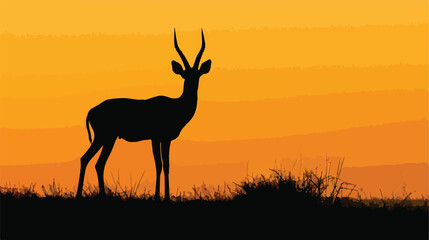 Fototapeta na wymiar Antelope Silhouette