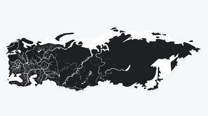 Amur Oblast vector map - obrazy, fototapety, plakaty