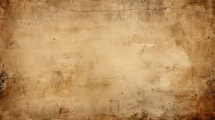 Foto op Aluminium Dirty and stained vintage grunge brown blank parchment paper sheet background texture created with Generative AI Technology © AstraNova