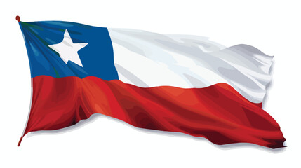 Chile flag vector illustration on a white background.