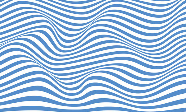 Abstract stripes optical art wave line background. Vector