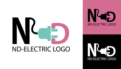 Fototapeta na wymiar ND letter logo
