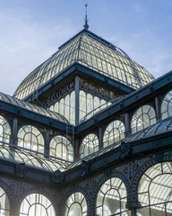 Beautiful Crystal Palace in the center of Madrid