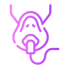 oxygen mask Line Gradient Icon