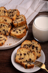 sweet food, muffin, cake, chocolate, food, cupcake, milk