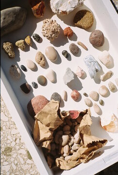 my stone collection in the sun