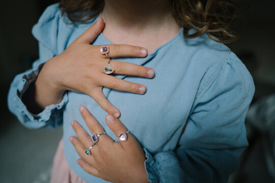 Little kid with accessories
