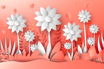 flowers on pastel background. Concept of mother's day, valentine's day. Mother's Day floral card.