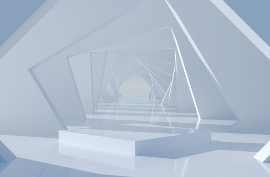 white podium