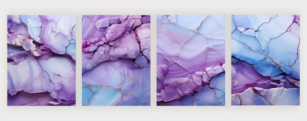 Purple and blue liquid marble texture for design cards, banners, invitatios
