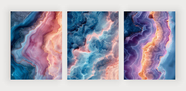 Purple and pink geode marble texture for design cards, banners, invitatios
