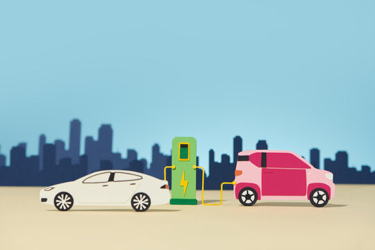 The concept of an ecological city with electric cars