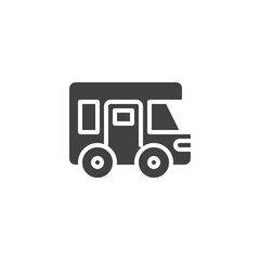 RV camper vector icon