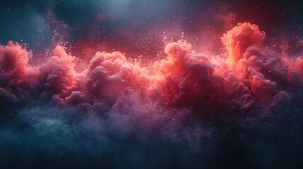 Red smoke swirling against a dark, muted background.
