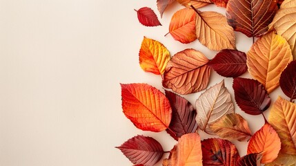 Fall Foliage A Seasonal Splash of Orange and Yellow Leaves Generative AI