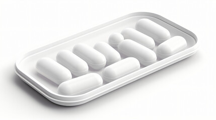 Statins tablets pill in white blister pack - obrazy, fototapety, plakaty