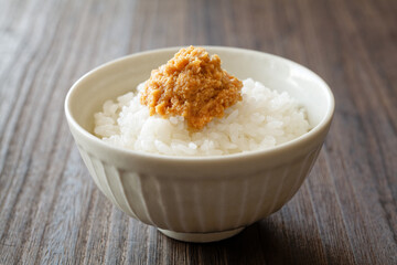 山わさび醤油漬けとご飯