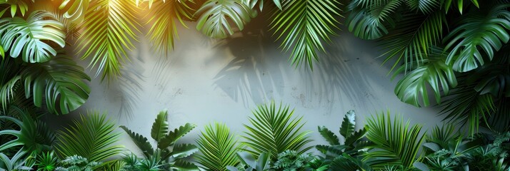 Fototapeta na wymiar Green Palm Leaf Branches On White, HD, Background Wallpaper, Desktop Wallpaper
