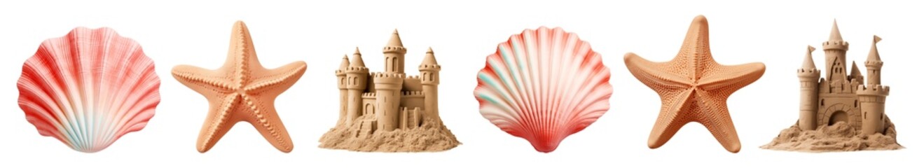 Seashell and Sandcastle Beach Themed Collection