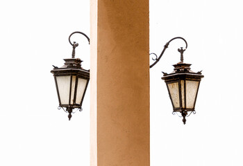 Old vintage street lighting in the Old Town of Krakow. - 751219774