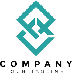 Abstract/elegant/geomatric logo design letter C with letter F with letter R with letter T for company