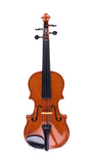 Obraz premium stringed musical instrument violin isolated on white background