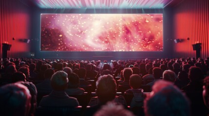 the conference hall or seminar meeting with large media screen