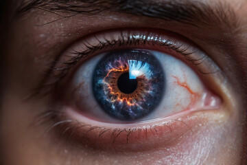 A galaxy inside of an eye