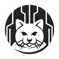 Cat Logo template Isolated. Brand Identity. Icon Abstract Vector graphic
