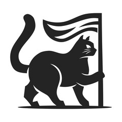 Cat Logo template Isolated. Brand Identity. Icon Abstract Vector graphic