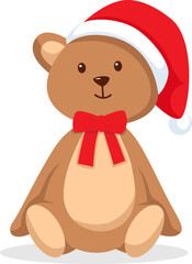 Christmas Bear Character Design Illustration
