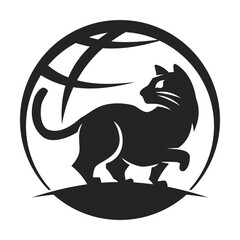 Cat Logo template Isolated. Brand Identity. Icon Abstract Vector graphic