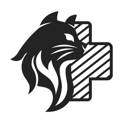 Cat Logo template Isolated. Brand Identity. Icon Abstract Vector graphic