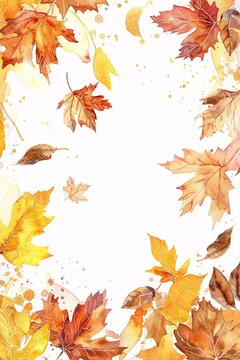 Fall Frenzy A Leafy Blur of Autumn's Finest Generative AI