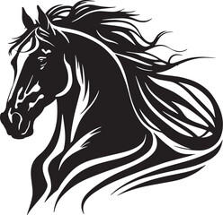 horse silhouette vector illustration
