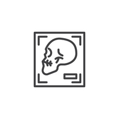 Head X-Ray line icon